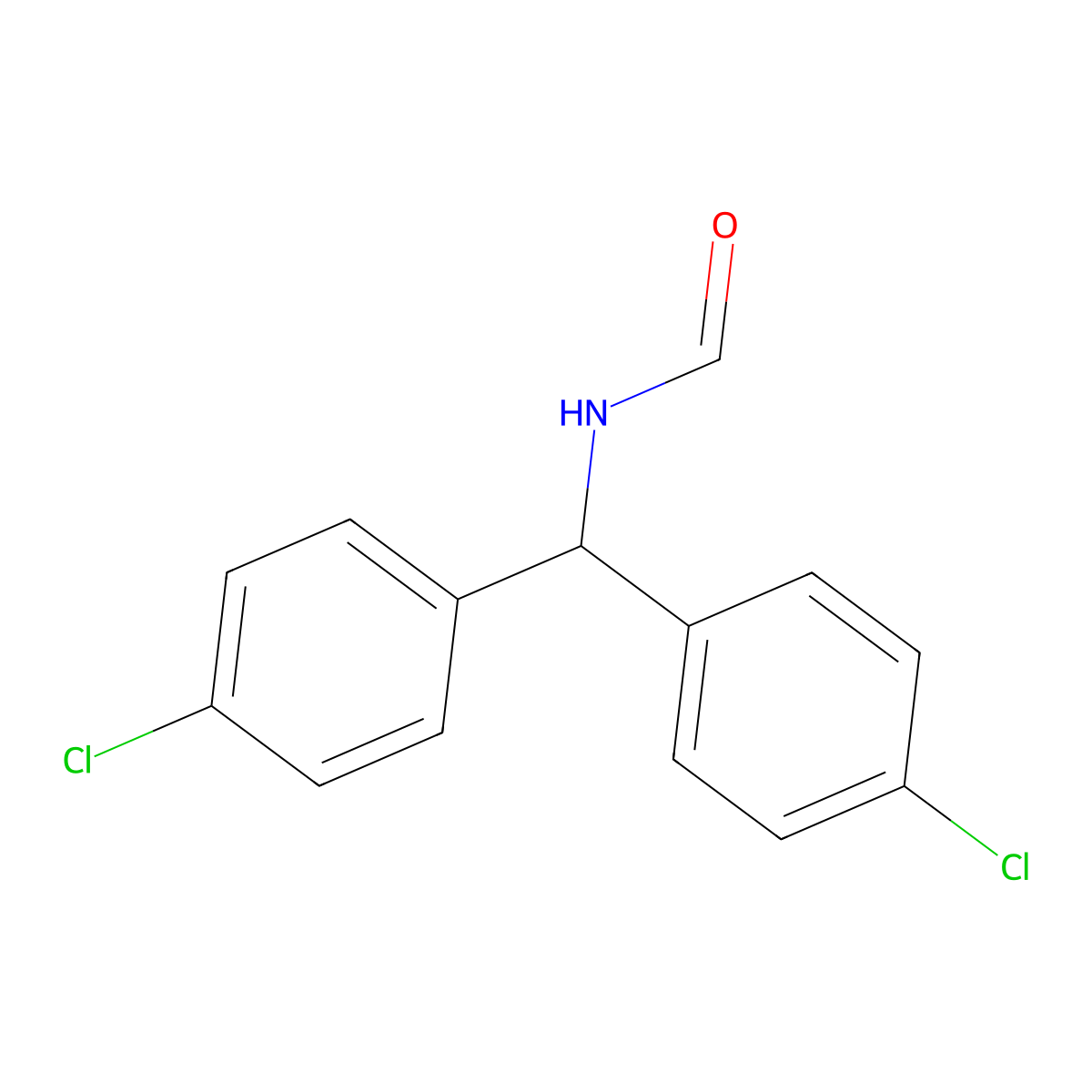 N-[bis(4-chlorophenyl)methyl]formamide molecular structure, CAS 127568-36-9