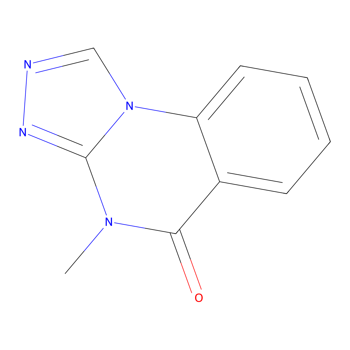 4-methyl[1,2,4]triazolo[4,3-a]quinazolin-5(4H)-one molecular structure, CAS 127570-97-2