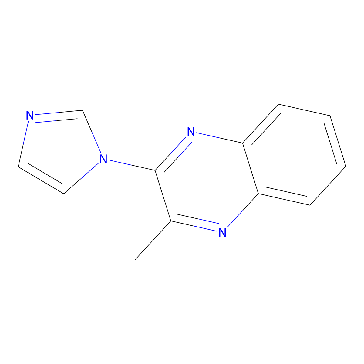 2-(1H-imidazol-1-yl)-3-methylquinoxaline molecular structure, CAS 1275712-84-9