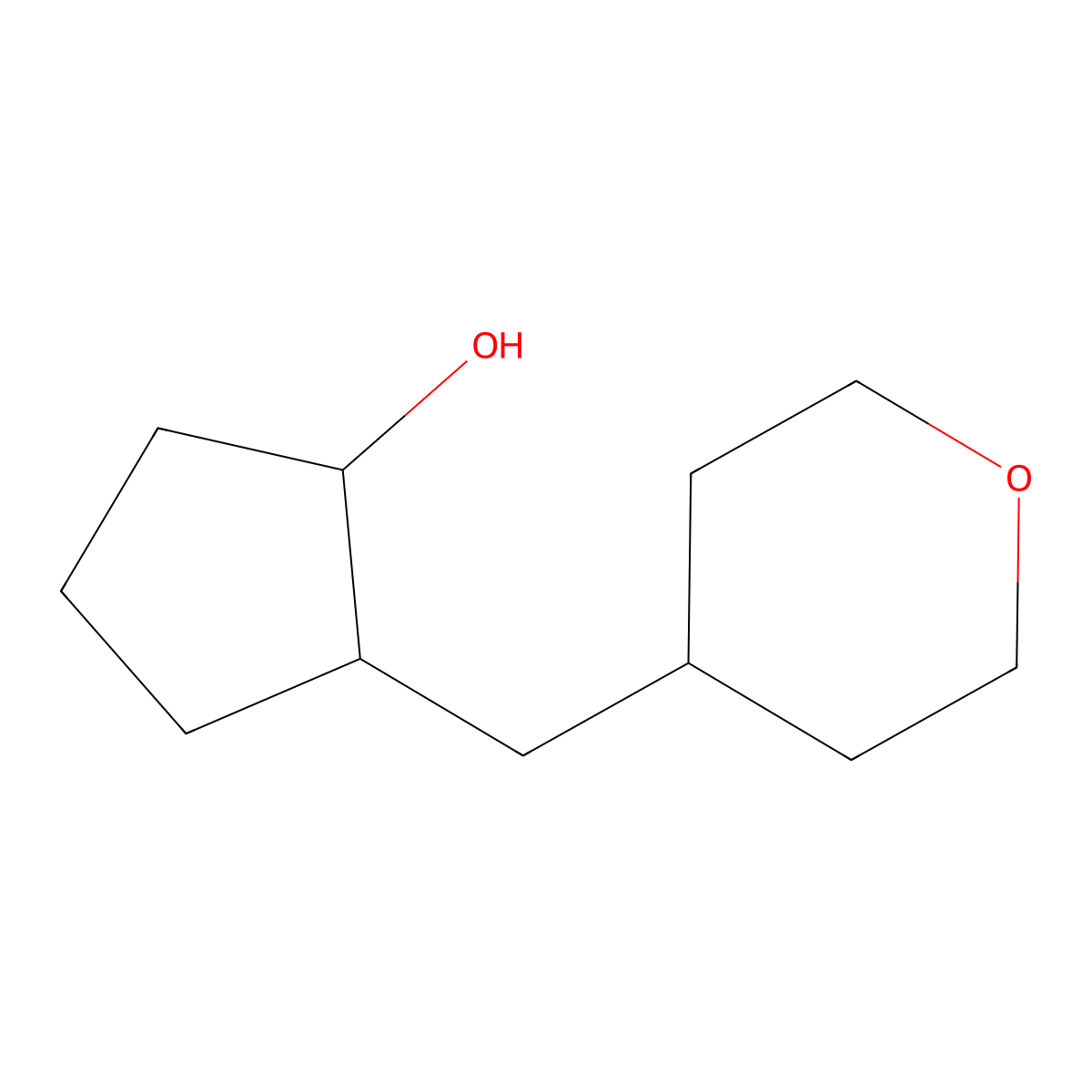 2-[(Oxan-4-yl)methyl]cyclopentan-1-ol molecular structure, CAS 1275724-61-2