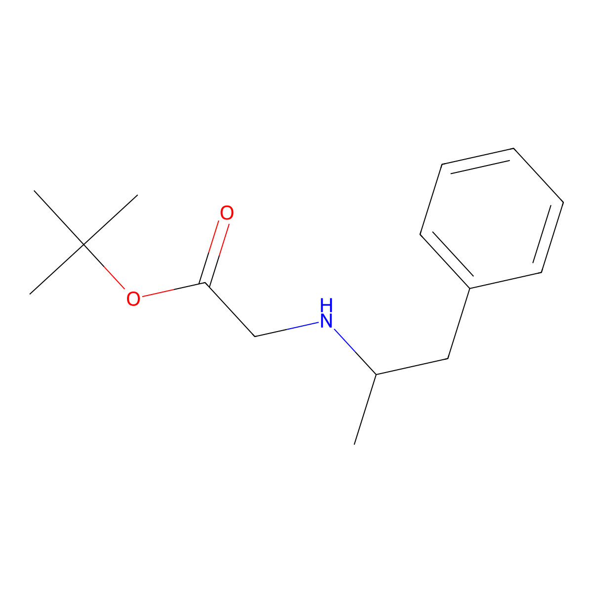 Tert-butyl 2-[(1-phenylpropan-2-yl)amino]acetate molecular structure, CAS 1275725-23-9