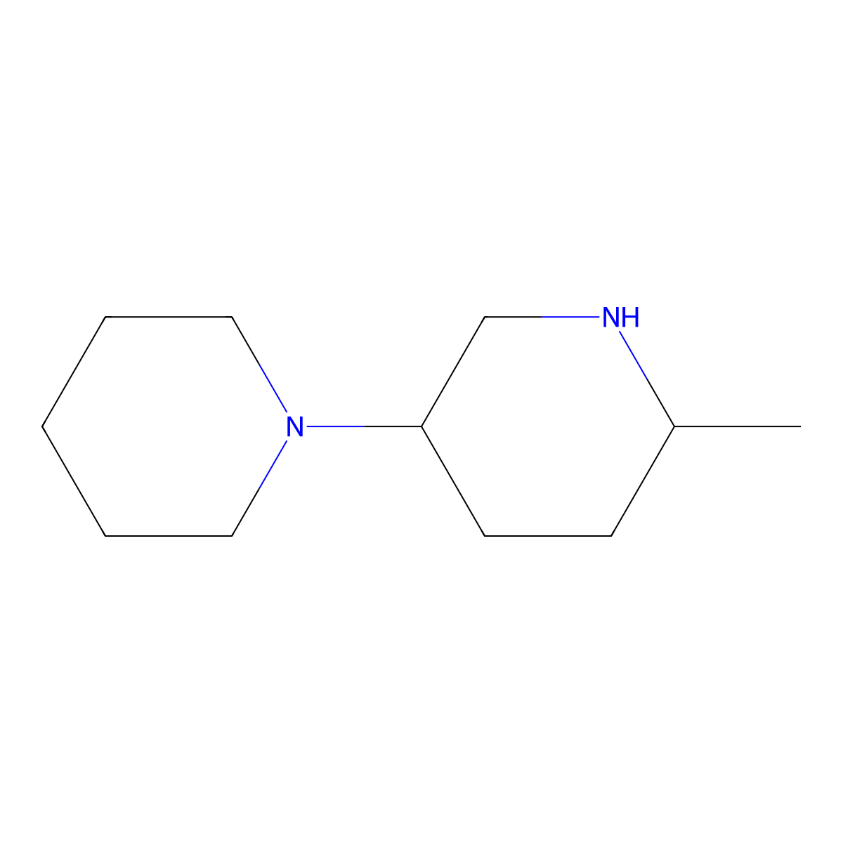 2-Methyl-5-(piperidin-1-yl)piperidine molecular structure, CAS 1275725-39-7