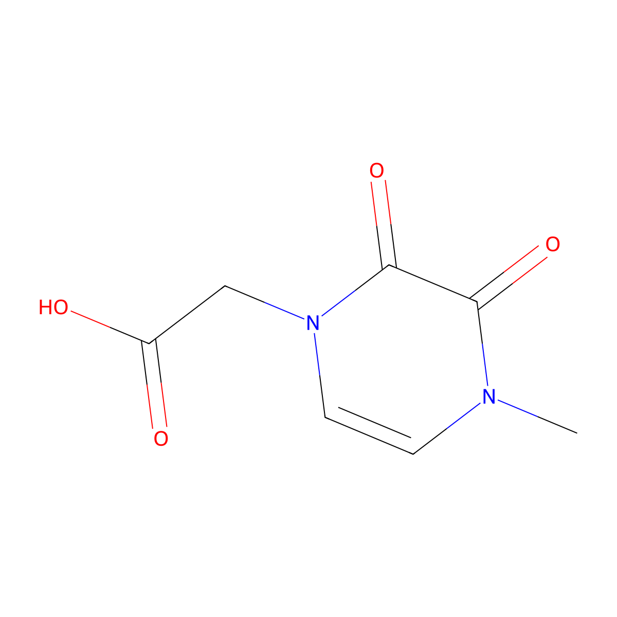 2-(4-Methyl-2,3-dioxo-3,4-dihydropyrazin-1(2H)-yl)acetic acid molecular structure, CAS 1275729-79-7