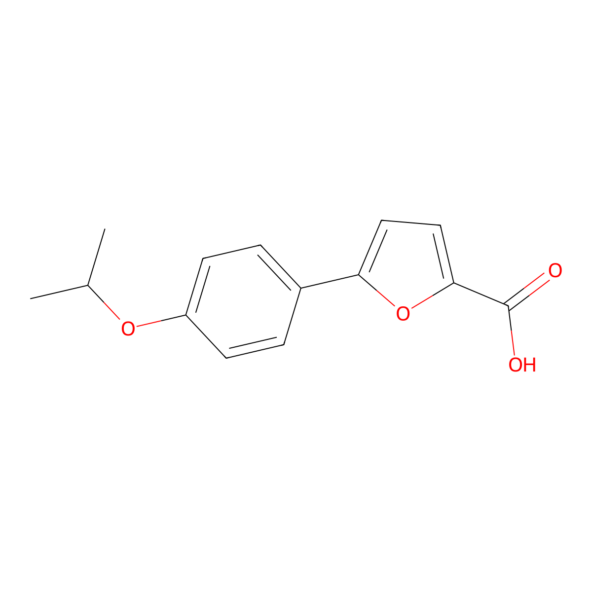 5-(4-Isopropoxyphenyl)furan-2-carboxylic acid molecular structure, CAS 1275731-63-9