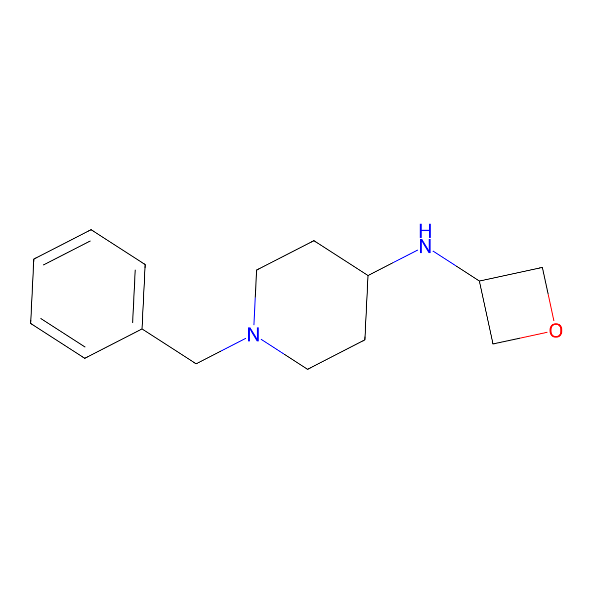 1-benzyl-N-(oxetan-3-yl)piperidin-4-amine molecular structure, CAS 1275769-18-0