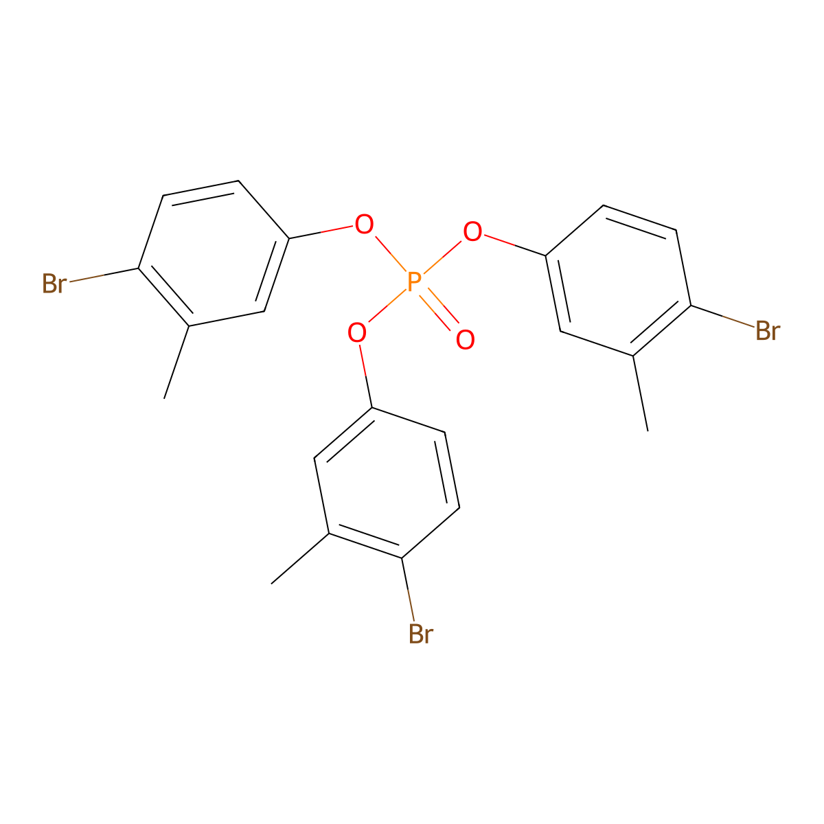 Tris(4-bromo-3-methylphenyl) phosphate molecular structure, CAS 127580-00-1