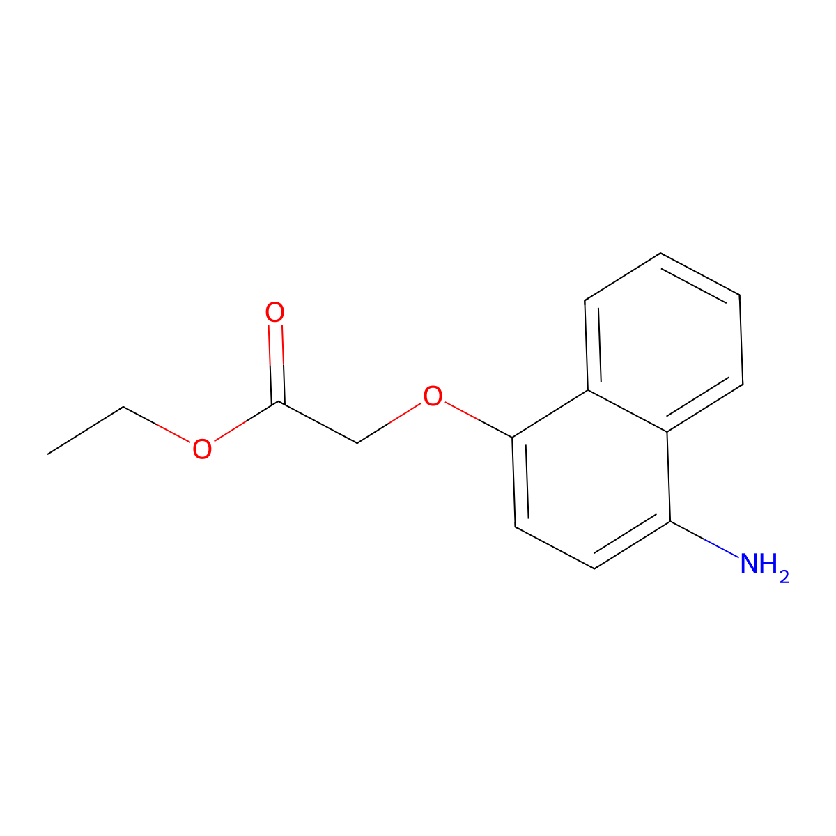 Ethyl 2-[(4-aminonaphthalen-1-yl)oxy]acetate molecular structure, CAS 1275804-27-7