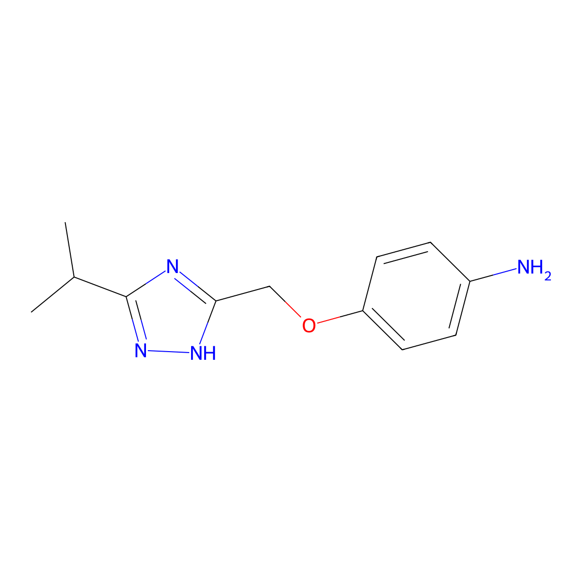 4-((5-isopropyl-1H-1,2,4-triazol-3-yl)methoxy)aniline molecular structure, CAS 1275827-70-7