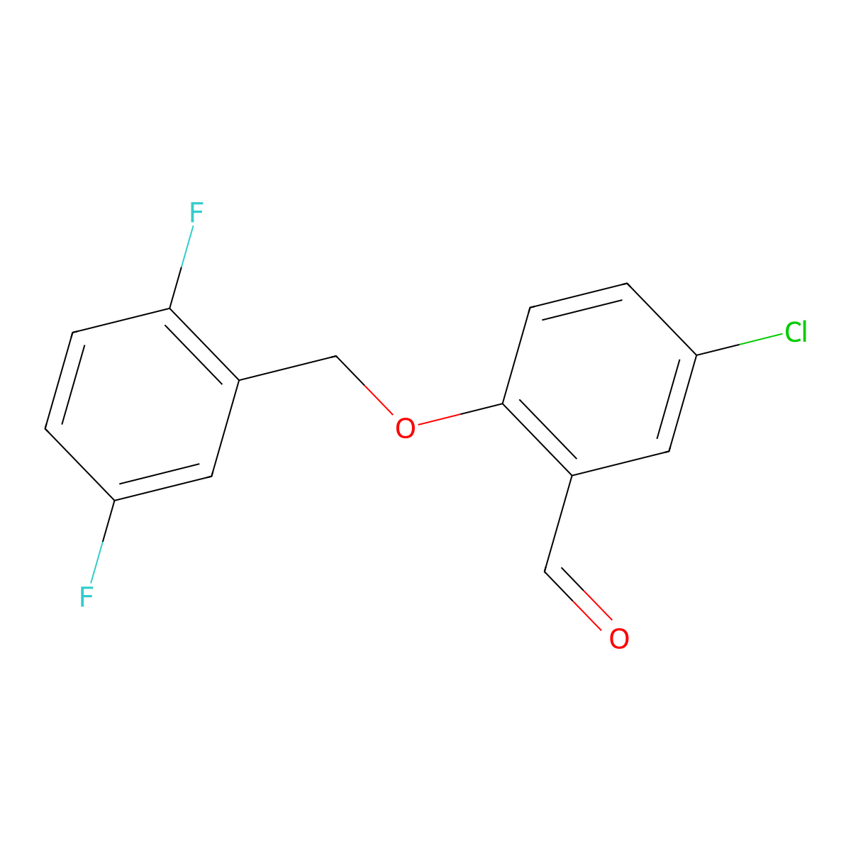 5-Chloro-2-((2,5-difluorobenzyl)oxy)benzaldehyde molecular structure, CAS 1275832-49-9