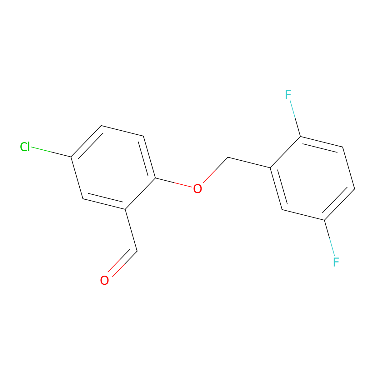 5-Chloro-2-((2,5-difluorobenzyl)oxy)benzaldehyde molecular structure, CAS 1275832-49-9