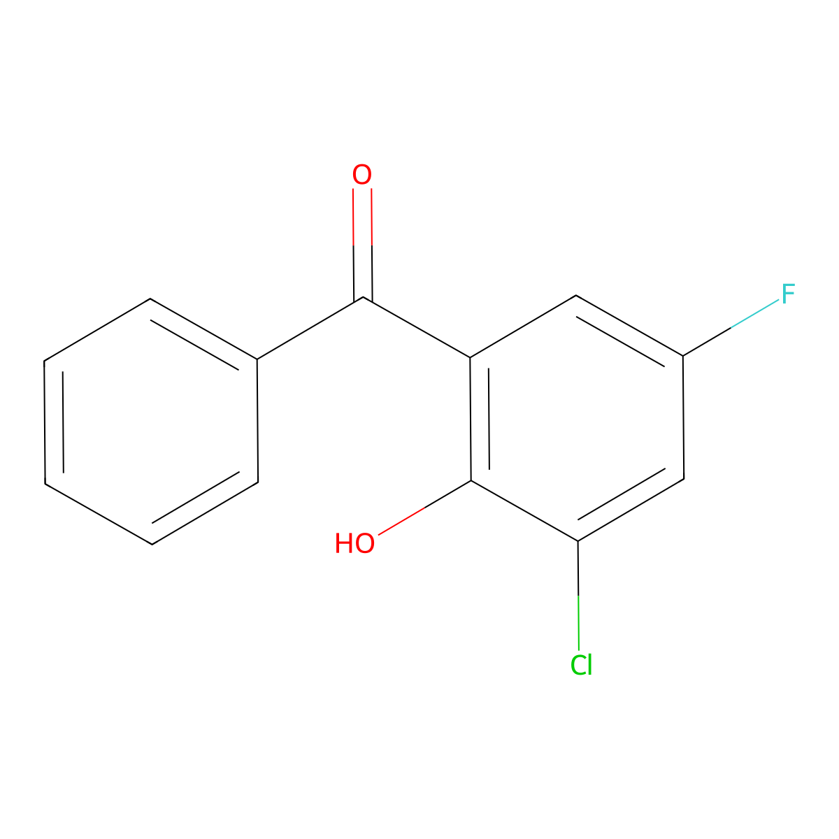 2-Benzoyl-6-chloro-4-fluorophenol molecular structure, CAS 1275850-86-6