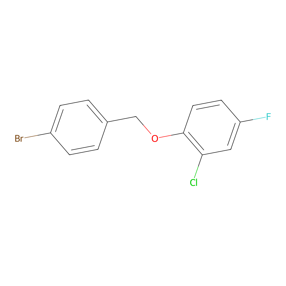 4-Bromobenzyl-(2-chloro-4-fluorophenyl)ether molecular structure, CAS 1275853-29-6