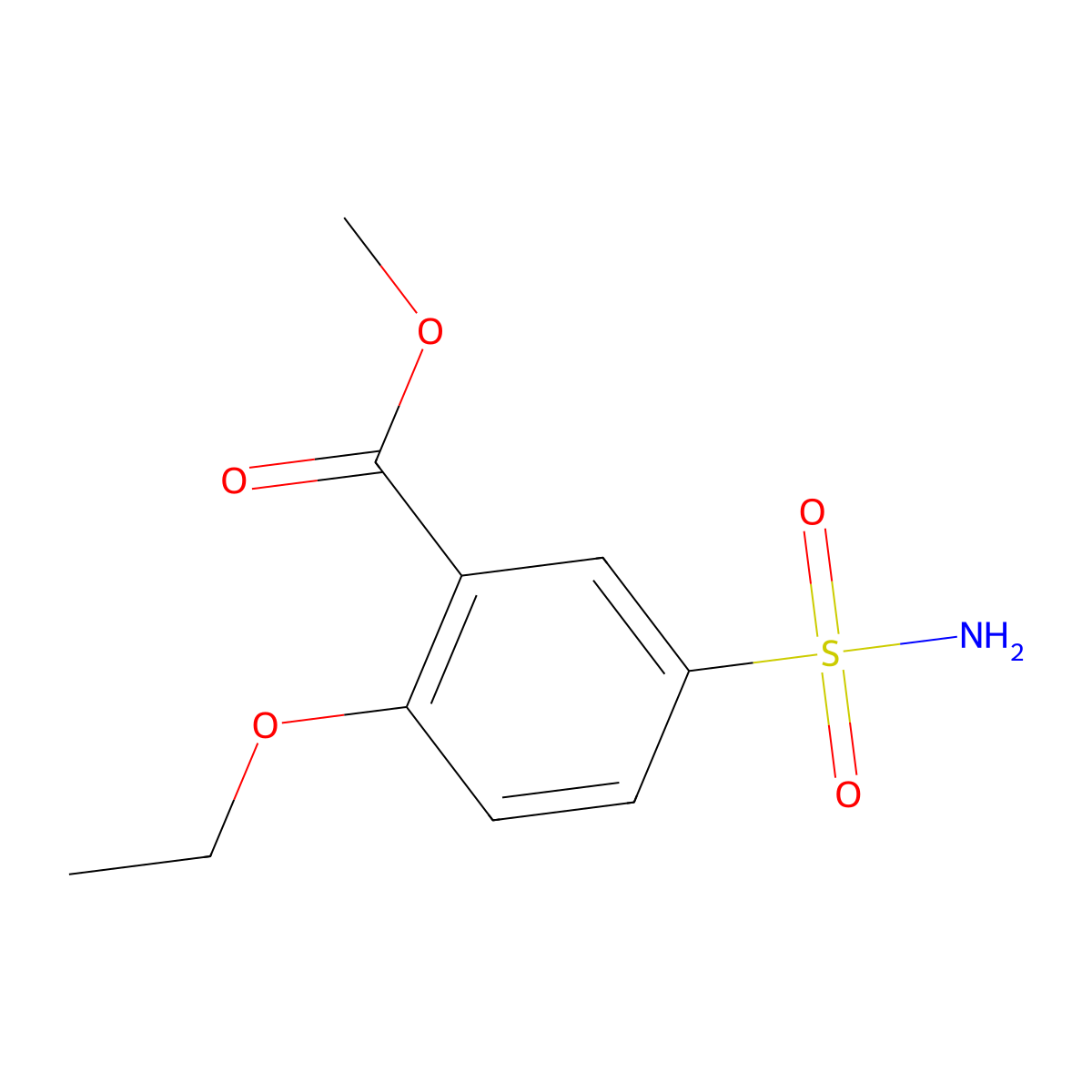 Methyl 2-ethoxy-5-sulfamoylbenzoate molecular structure, CAS 1275877-09-2