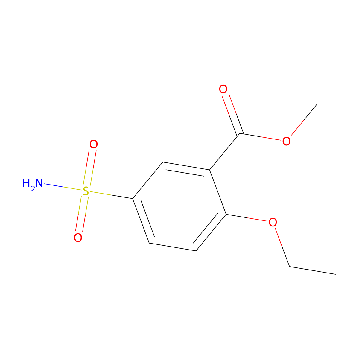Methyl 2-ethoxy-5-sulfamoylbenzoate molecular structure, CAS 1275877-09-2