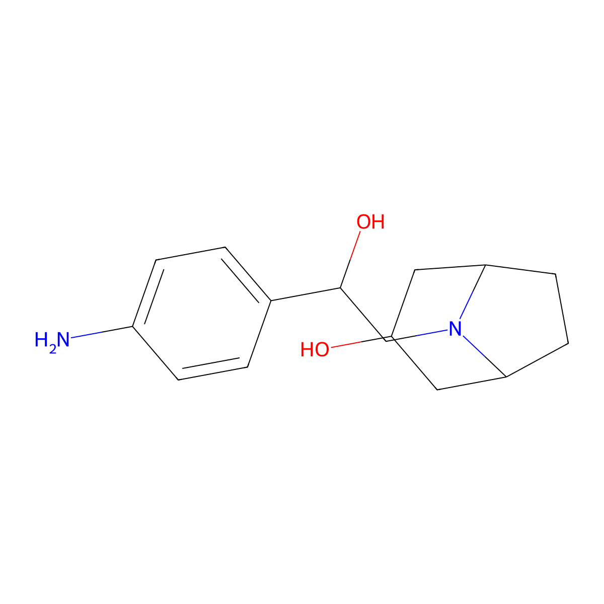 8-[2-(4-Aminophenyl)-2-hydroxyethyl]-8-azabicyclo[3.2.1]octan-3-ol molecular structure, CAS 1275880-14-2