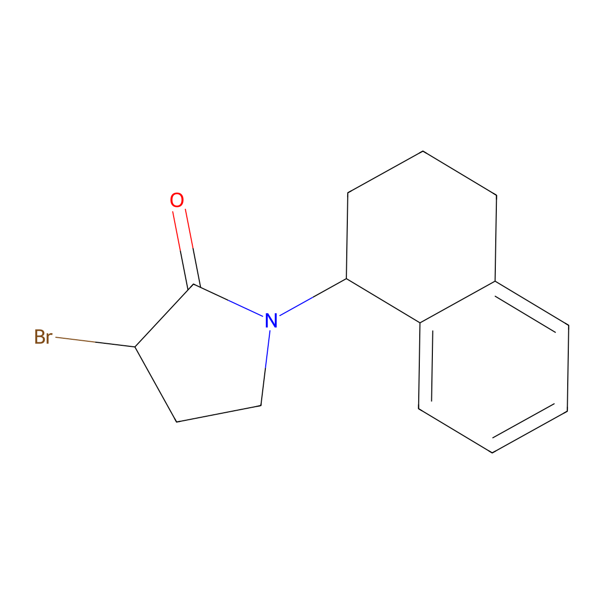 3-Bromo-1-(1,2,3,4-tetrahydronaphthalen-1-yl)pyrrolidin-2-one molecular structure, CAS 1275893-77-0