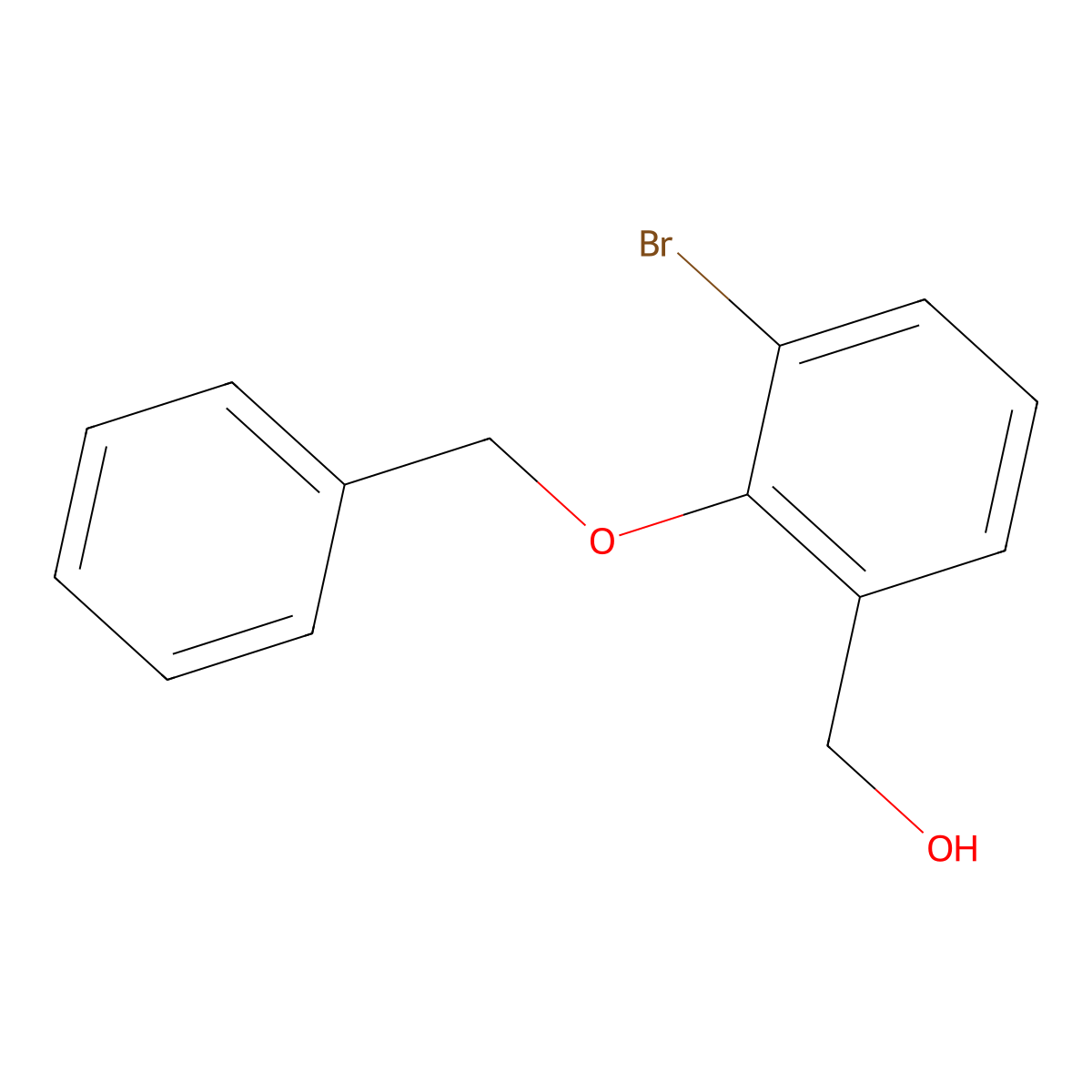 [2-(Benzyloxy)-3-bromophenyl]methanol molecular structure, CAS 1275902-48-1