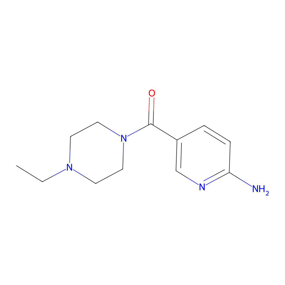 5-(4-Ethylpiperazine-1-carbonyl)pyridin-2-amine molecular structure, CAS 1275904-70-5
