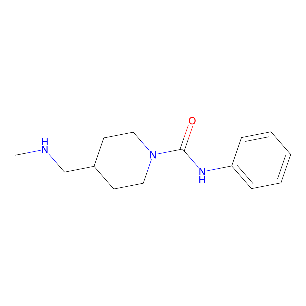 4-[(Methylamino)methyl]-N-phenylpiperidine-1-carboxamide molecular structure, CAS 1275946-26-3
