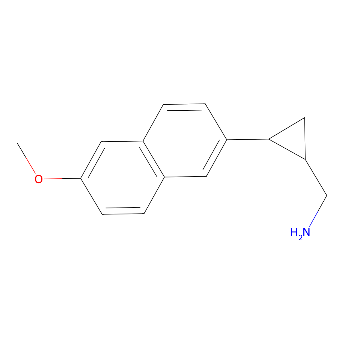 [2-(6-Methoxynaphthalen-2-yl)cyclopropyl]methanamine molecular structure, CAS 1275947-29-9