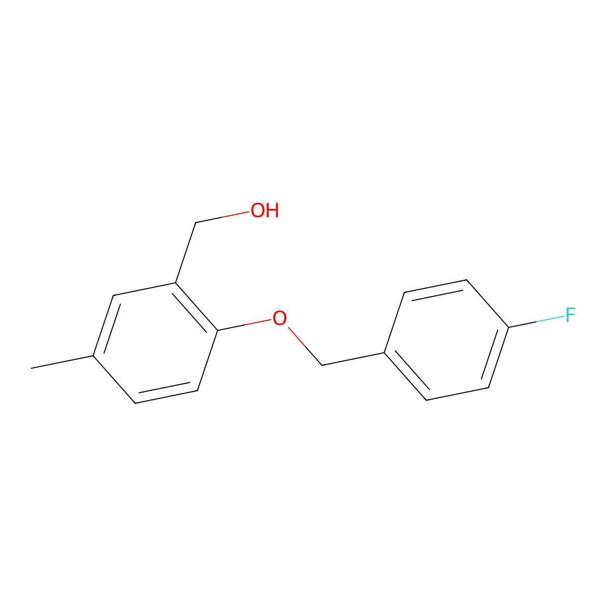 [2-(4-Fluoro-benzyloxy)-5-methyl-phenyl]-methanol molecular structure, CAS 1275959-93-7