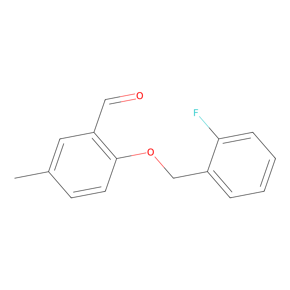 2-((2-Fluorobenzyl)oxy)-5-methylbenzaldehyde molecular structure, CAS 1275969-73-7