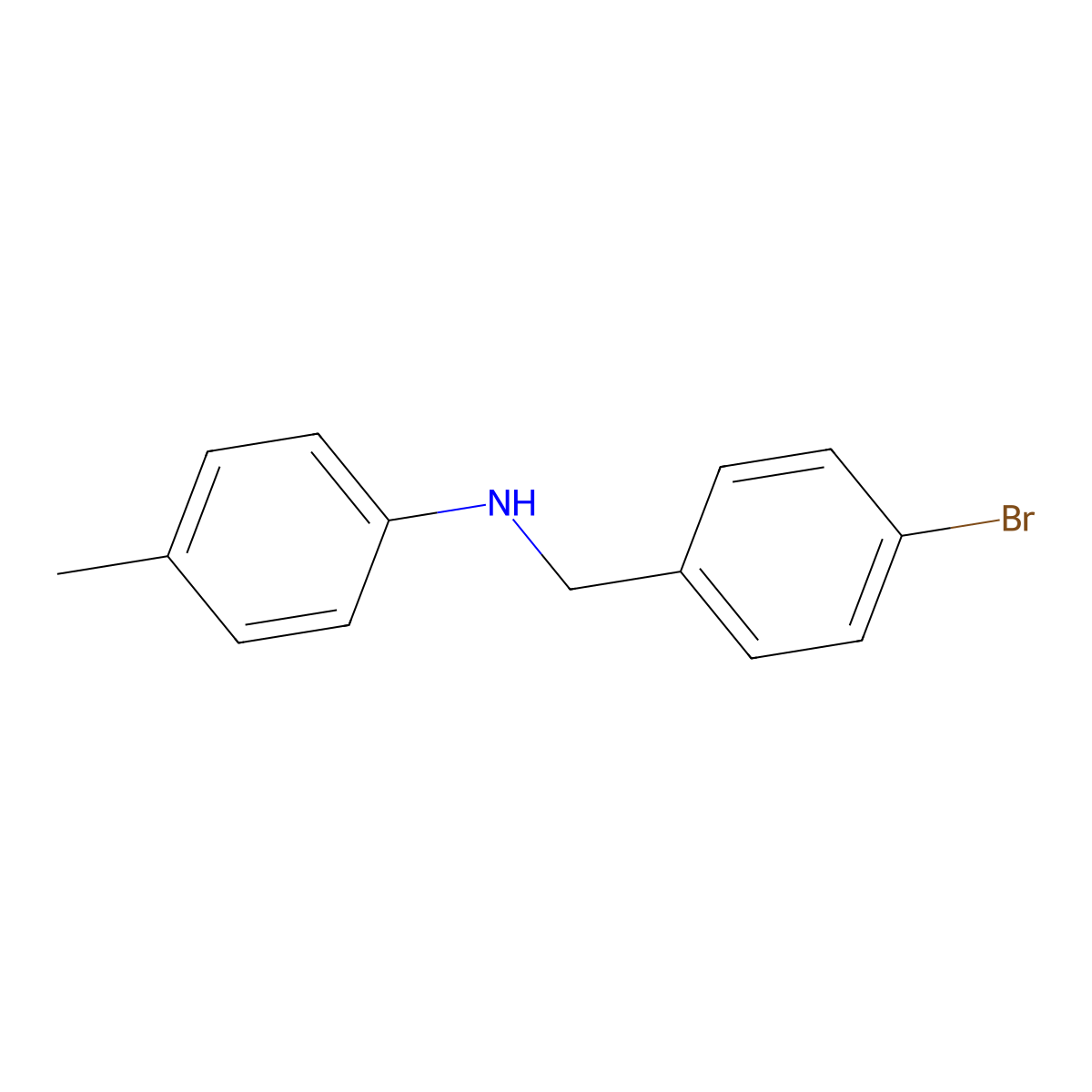N-(4-Bromobenzyl)-4-methylaniline molecular structure, CAS 127598-63-4