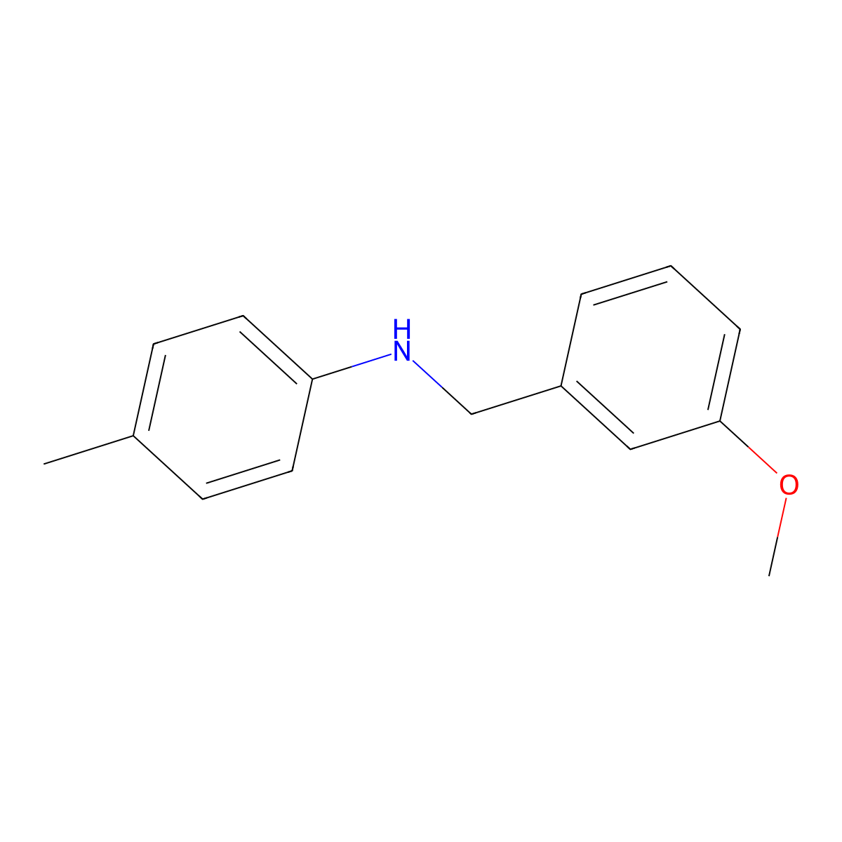 N-[(3-methoxyphenyl)methyl]-4-methylaniline molecular structure, CAS 127598-64-5