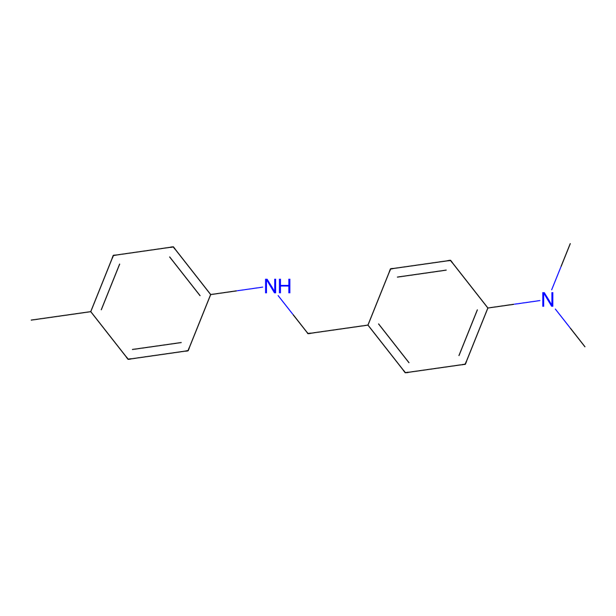 N,N-dimethyl-4-{[(4-methylphenyl)amino]methyl}aniline molecular structure, CAS 127598-85-0