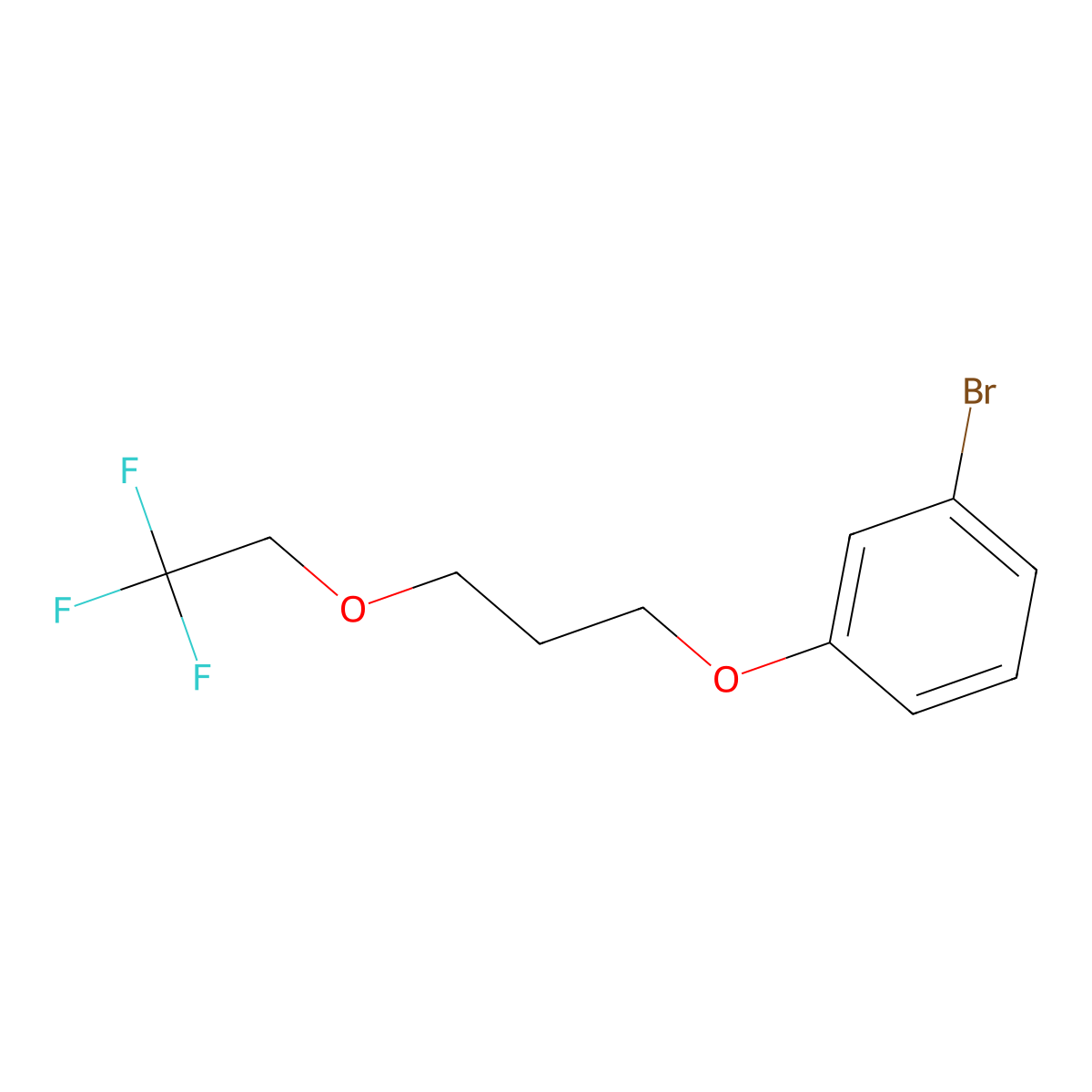 1-Bromo-3-(3-(2,2,2-trifluoroethoxy)propoxy)benzene molecular structure, CAS 1275997-93-7