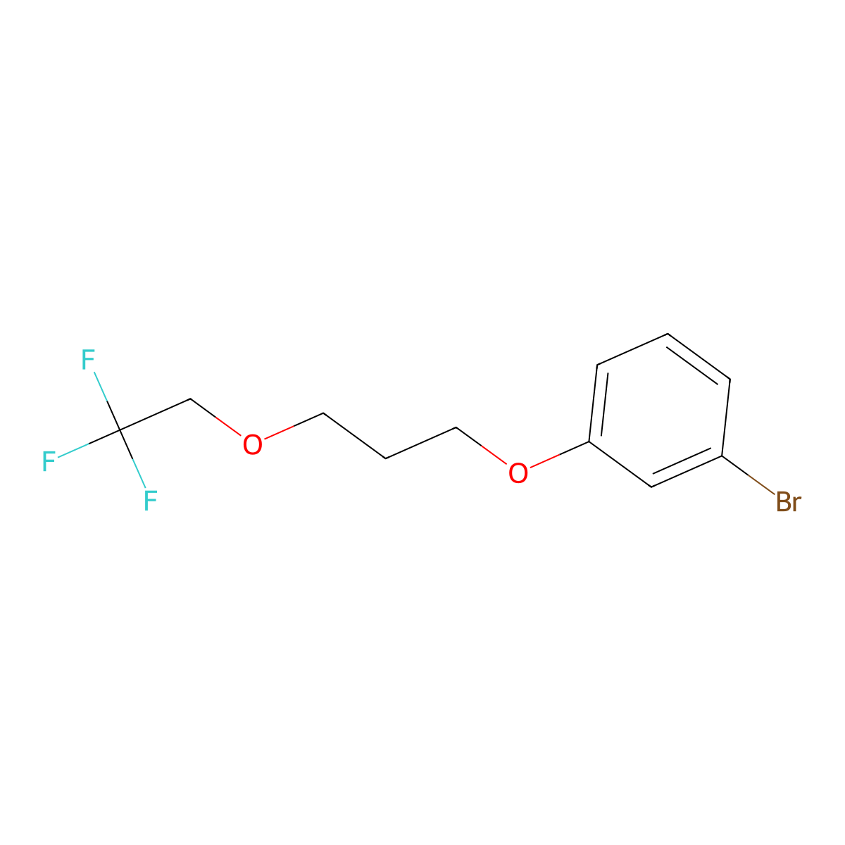 1-Bromo-3-(3-(2,2,2-trifluoroethoxy)propoxy)benzene molecular structure, CAS 1275997-93-7