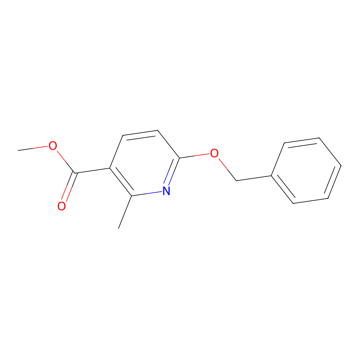 Methyl 6-(benzyloxy)-2-methylnicotinate molecular structure, CAS 1276014-51-7
