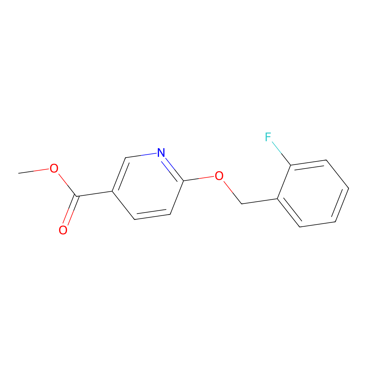 Methyl 6-[(2-fluorophenyl)methoxy]pyridine-3-carboxylate molecular structure, CAS 1276014-55-1