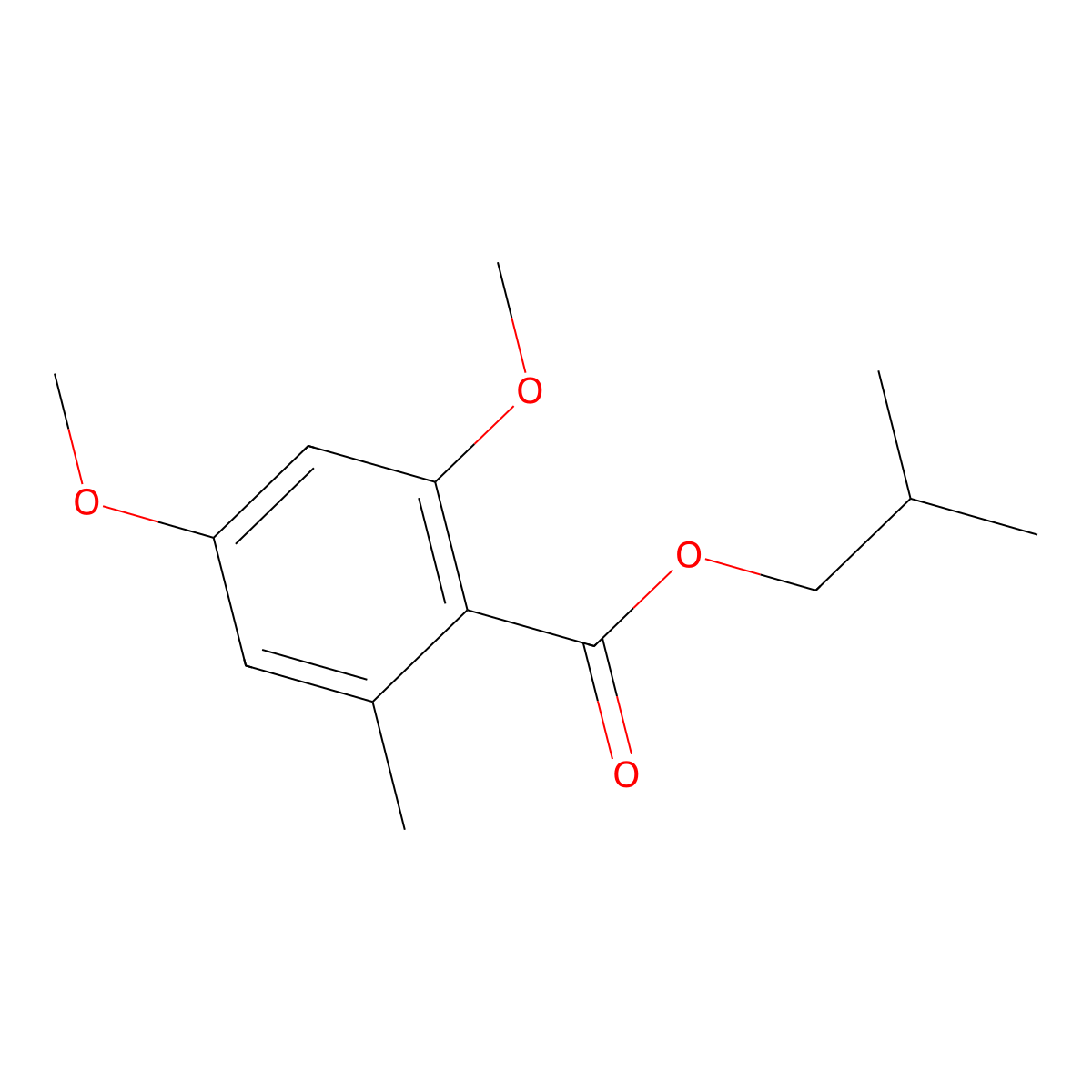 Isobutyl 2,4-dimethoxy-6-methylbenzoate molecular structure, CAS 1276019-92-1