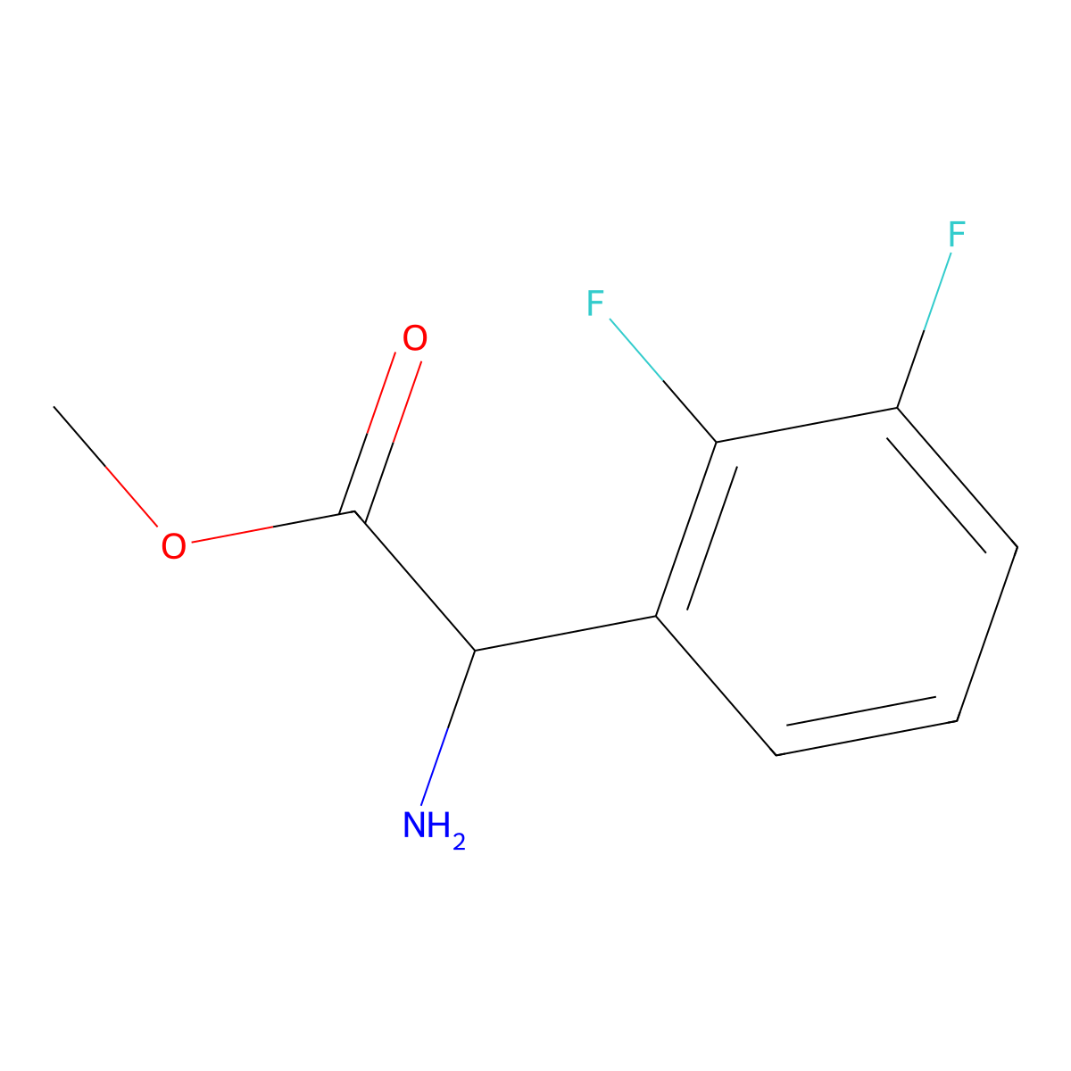 Methyl 2-amino-2-(2,3-difluorophenyl)acetate molecular structure, CAS 1276023-24-5