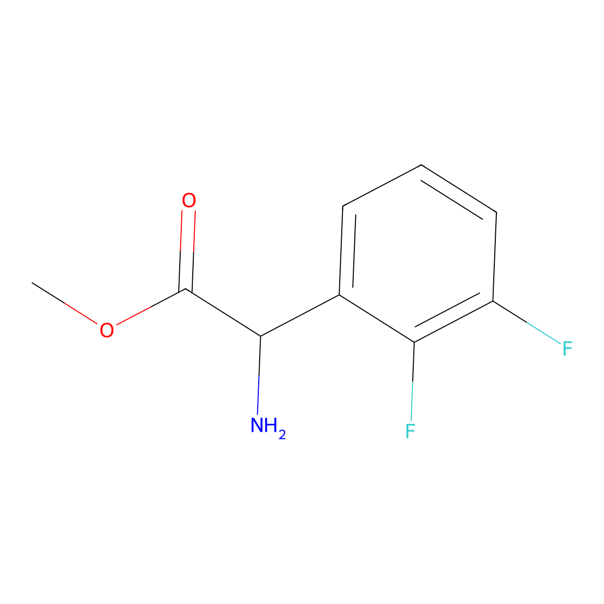 Methyl 2-amino-2-(2,3-difluorophenyl)acetate molecular structure, CAS 1276023-24-5