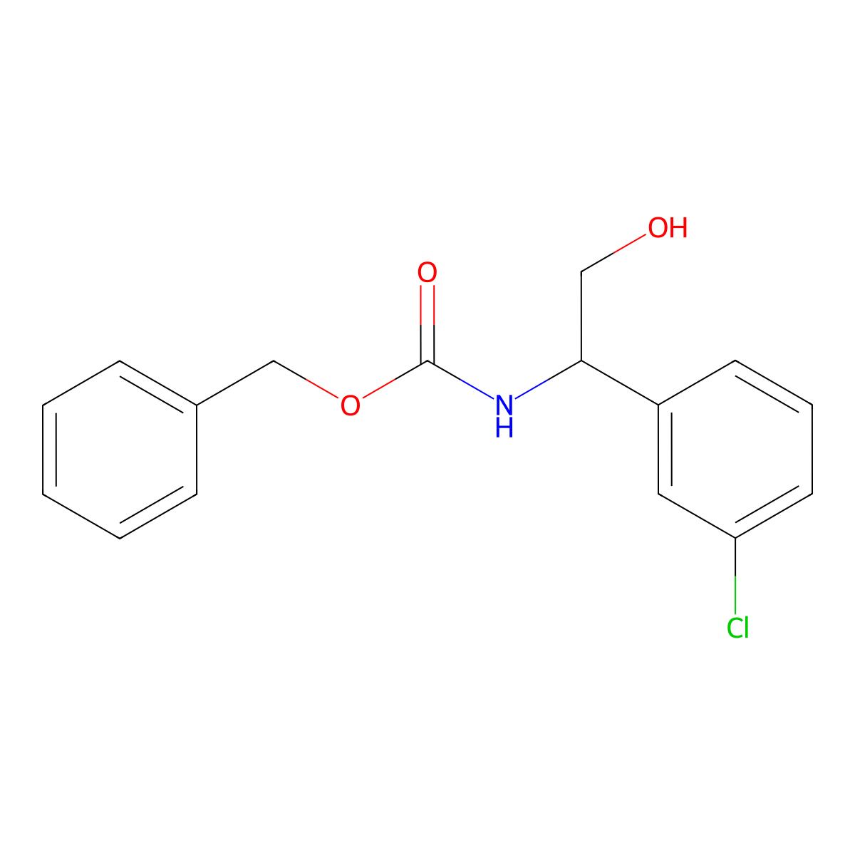 benzyl N-[(1S)-1-(3-chlorophenyl)-2-hydroxyethyl]carbamate molecular structure, CAS 1276023-38-1