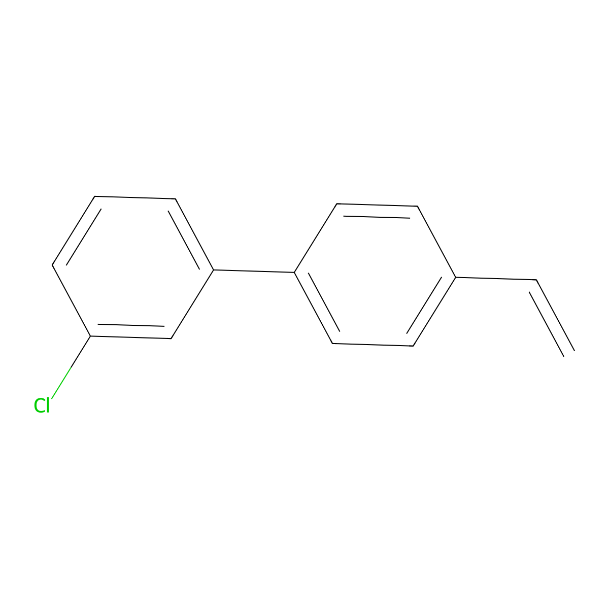 3-Chloro-4'-vinyl-1,1'-biphenyl molecular structure, CAS 1276023-43-8