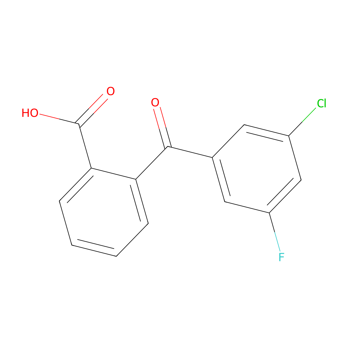 2-(3-Chloro-5-fluorobenzoyl)benzoic acid molecular structure, CAS 1276024-30-6