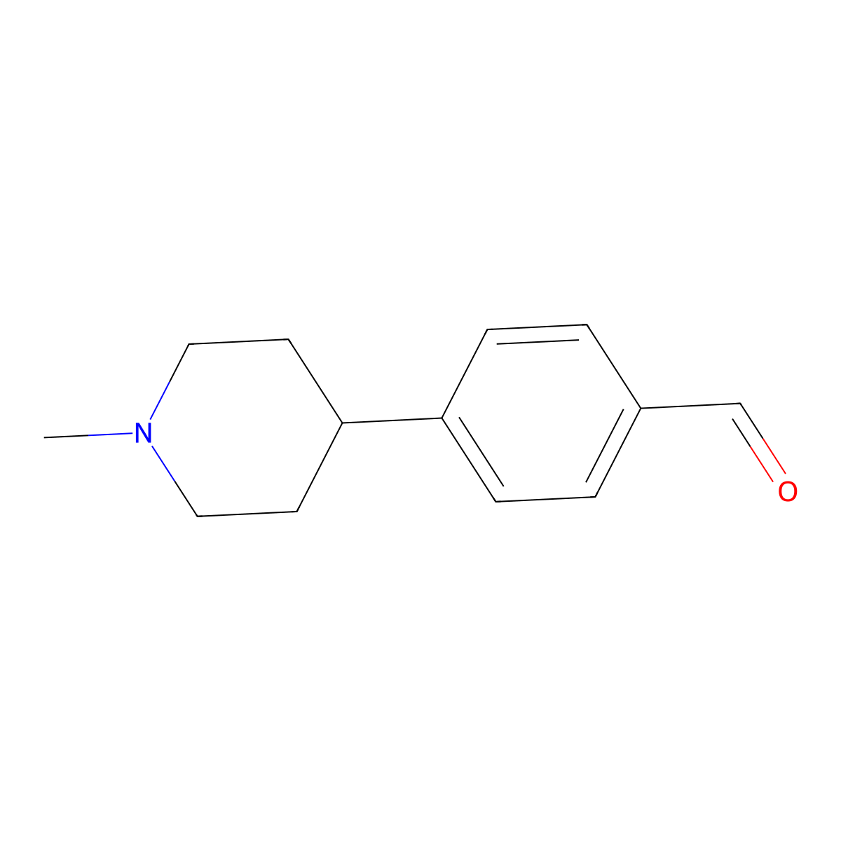 4-(1-Methylpiperidin-4-yl)benzaldehyde molecular structure, CAS 1276024-93-1