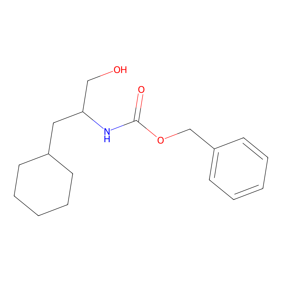 benzyl N-(1-cyclohexyl-3-hydroxypropan-2-yl)carbamate molecular structure, CAS 1276025-40-1
