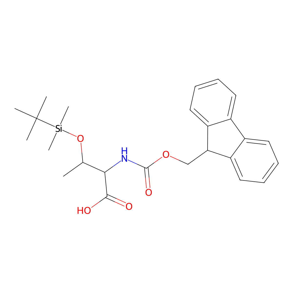 Fmoc-Allo-L-Thr(TBDMS)-OH molecular structure, CAS 1276028-21-7