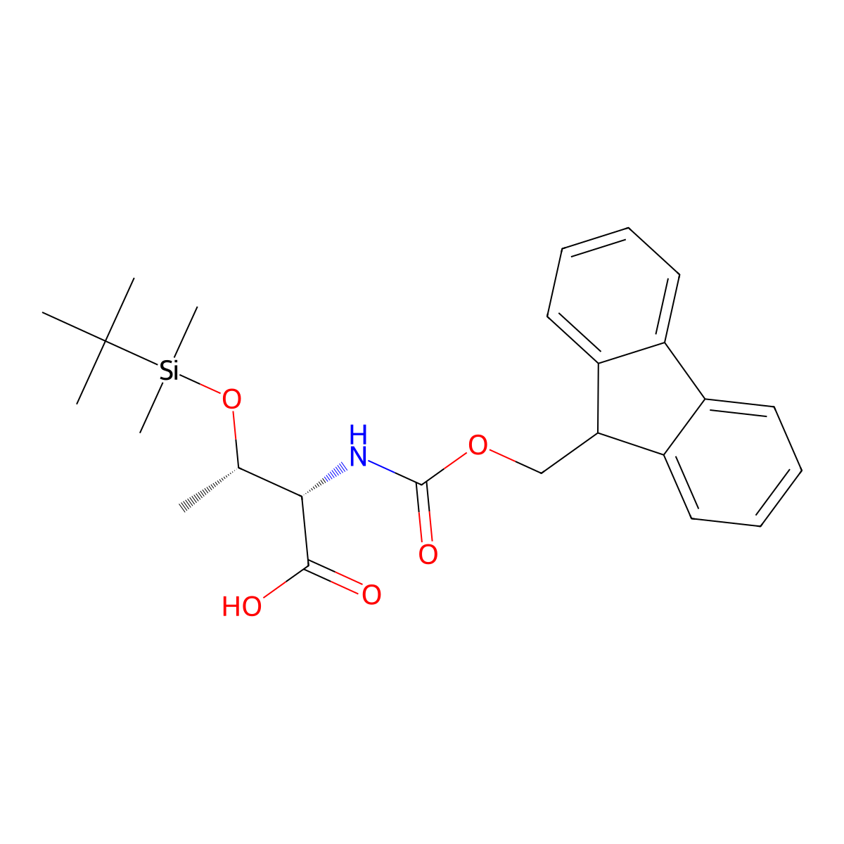 Fmoc-Allo-L-Thr(TBDMS)-OH molecular structure, CAS 1276028-21-7
