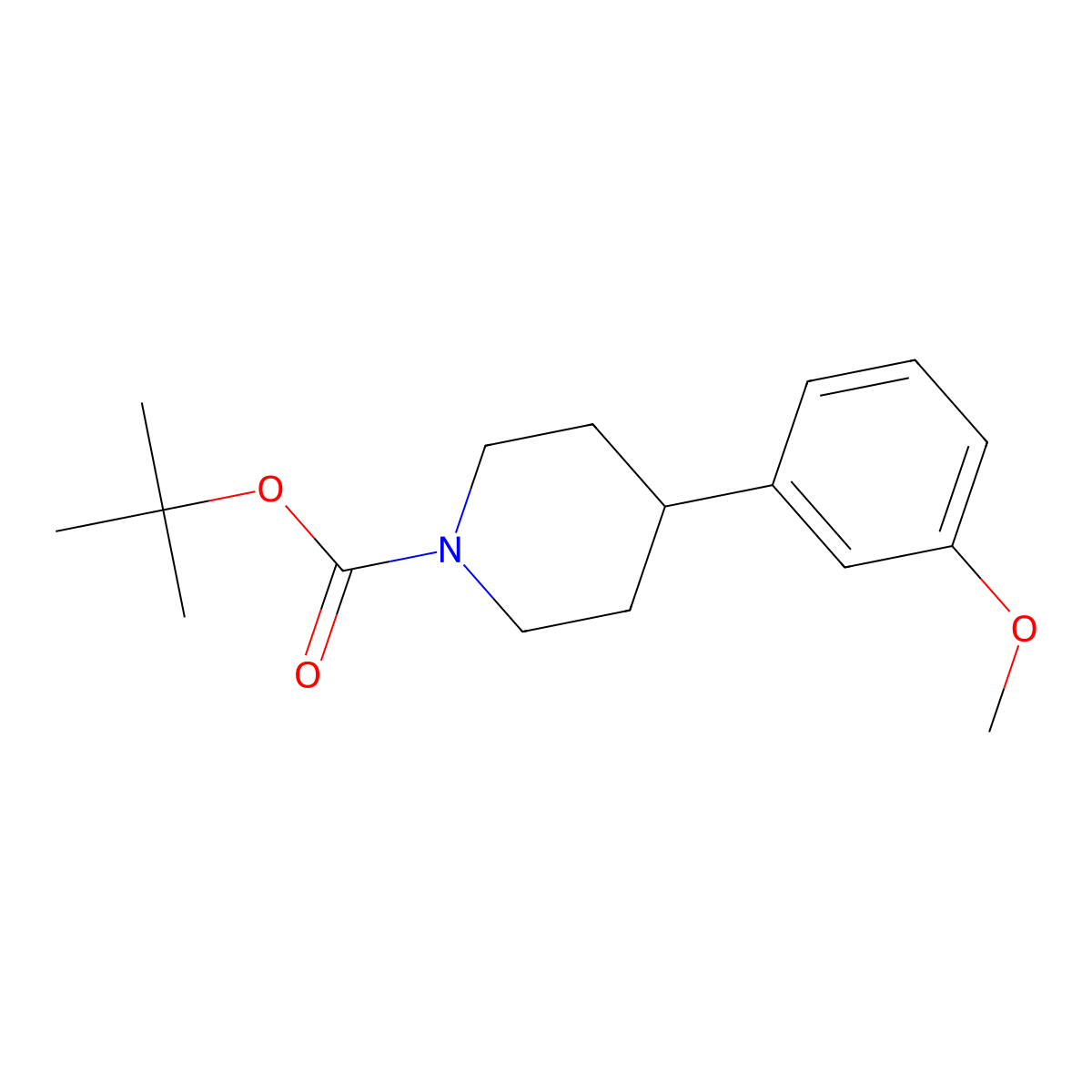 Tert-butyl 4-(3-methoxyphenyl)piperidine-1-carboxylate molecular structure, CAS 1276045-26-1