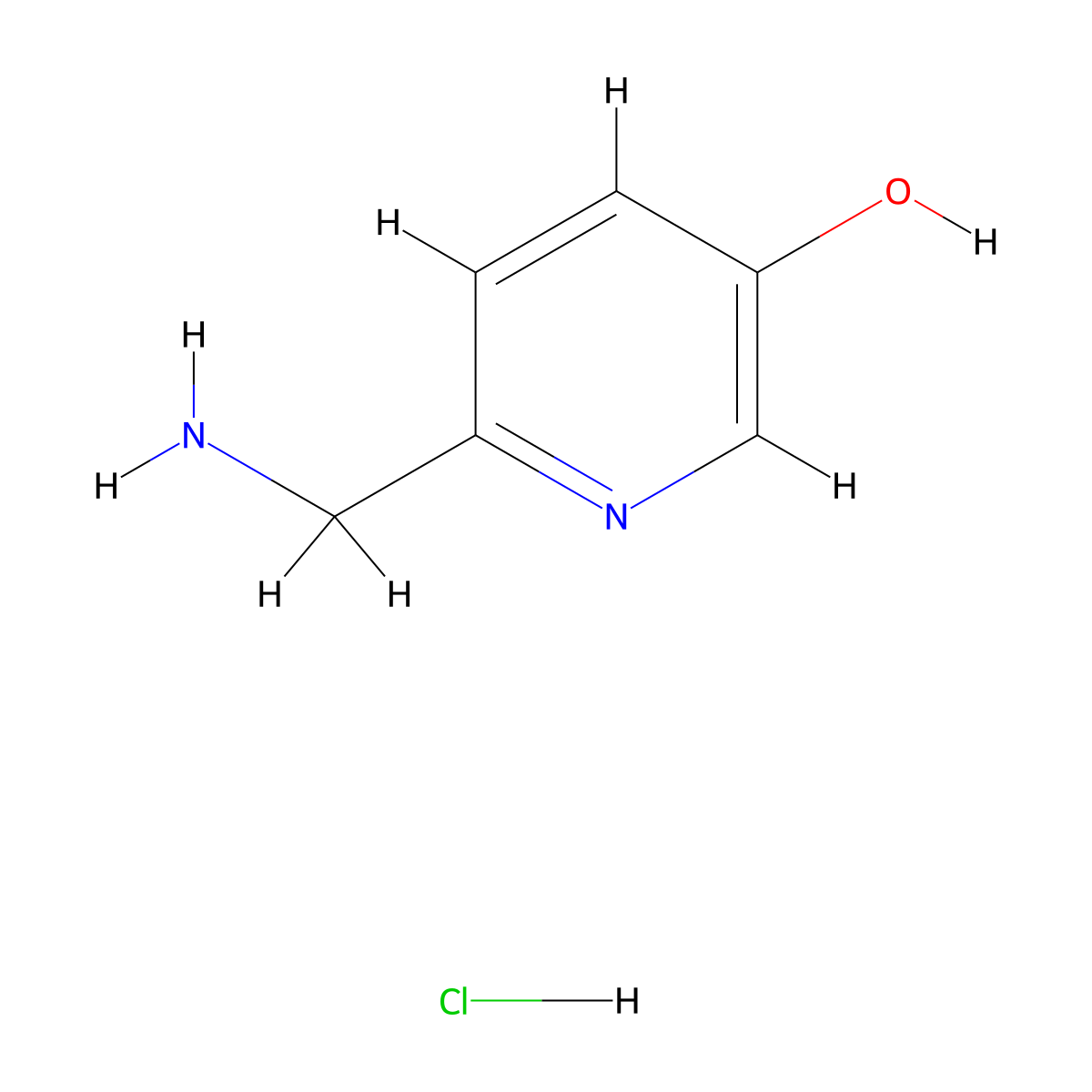 6-(Aminomethyl)pyridin-3-ol hydrochloride molecular structure, CAS 1276056-66-6