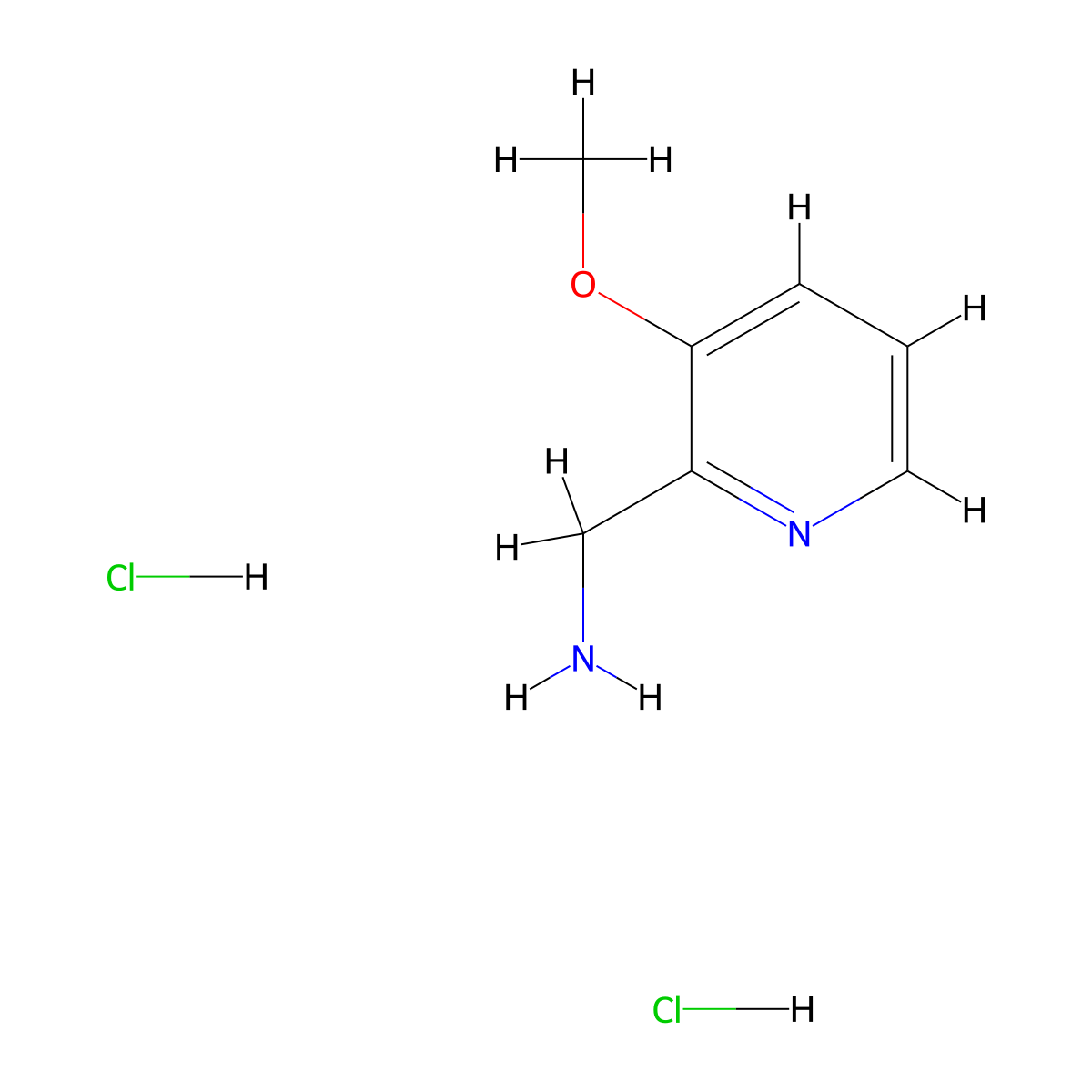 (3-Methoxypyridin-2-yl)methanamine dihydrochloride molecular structure, CAS 1276056-71-3
