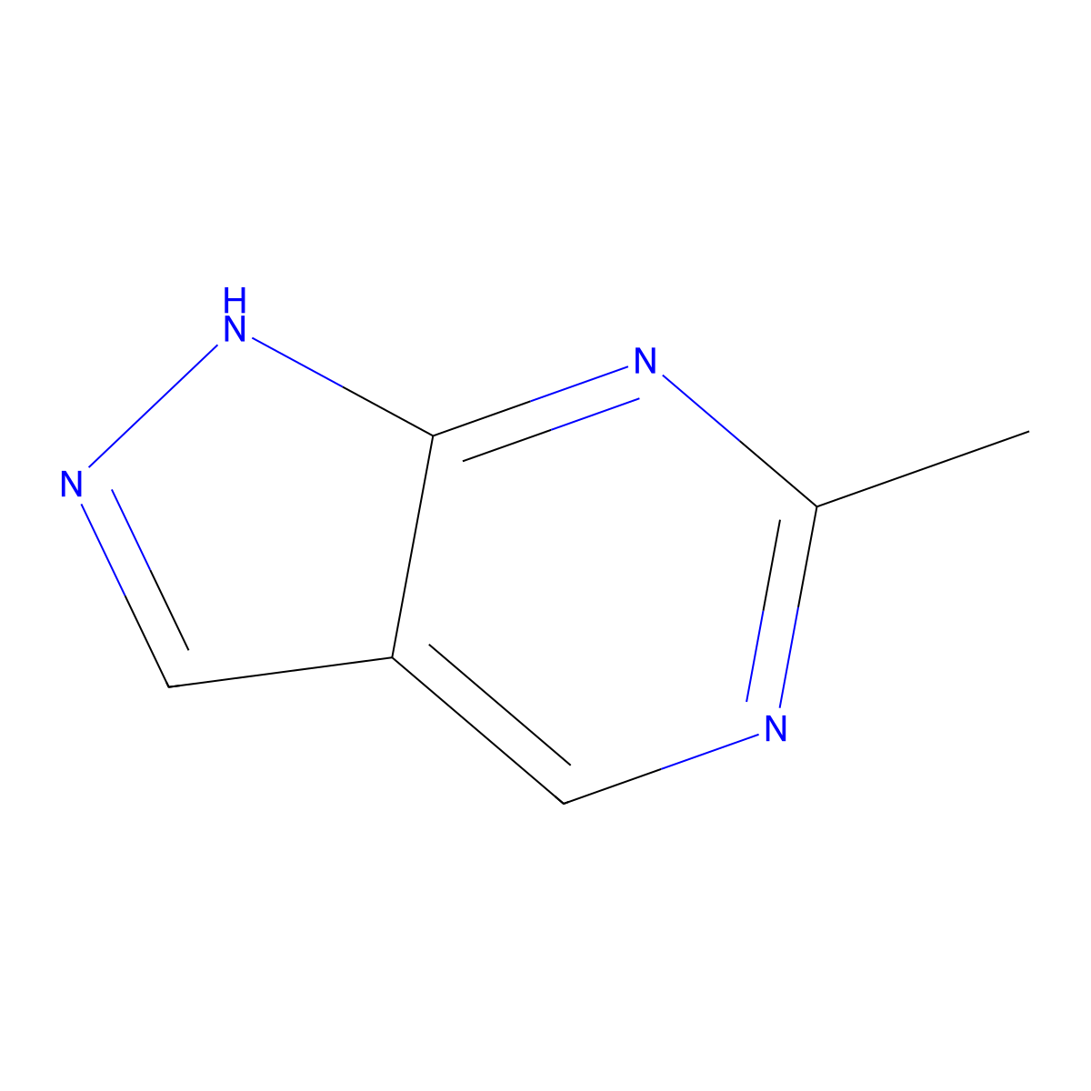 6-methyl-1H-pyrazolo[3,4-d]pyrimidine molecular structure, CAS 1276056-73-5
