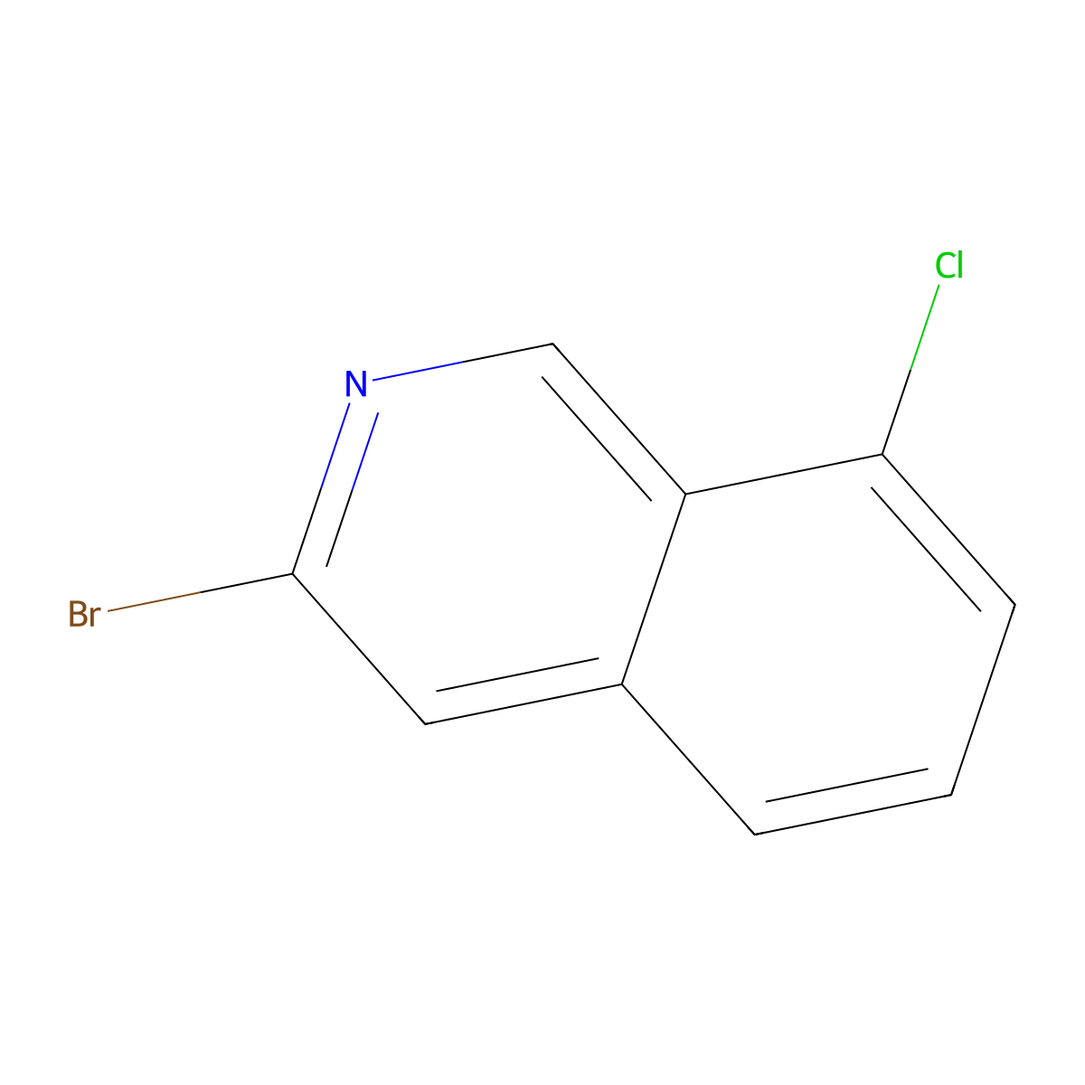 3-Bromo-8-chloroisoquinoline molecular structure, CAS 1276056-76-8