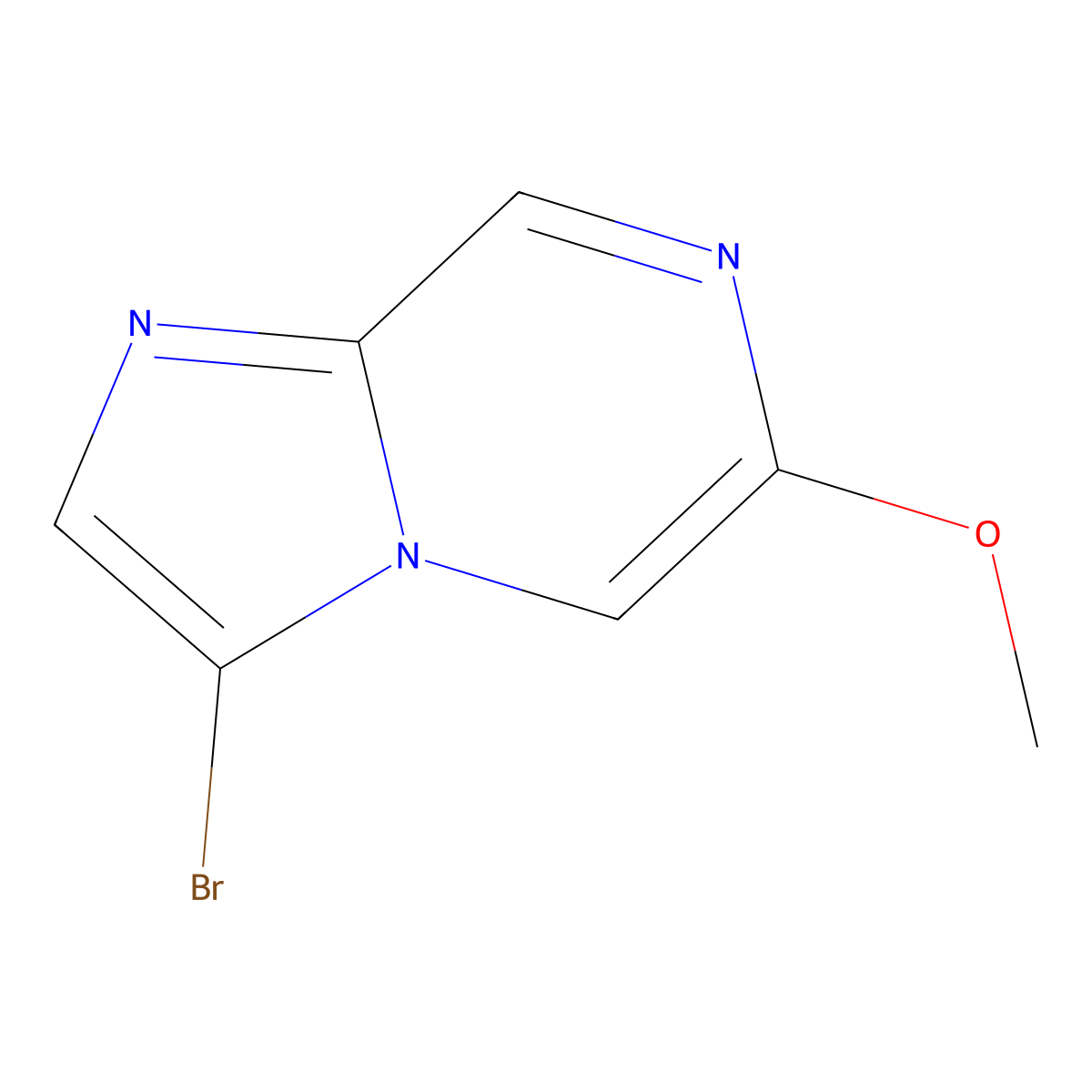 3-Bromo-6-methoxyimidazo[1,2-a]pyrazine molecular structure, CAS 1276056-77-9