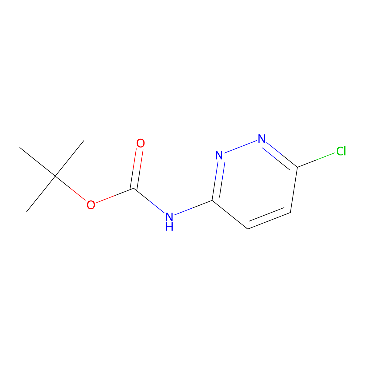 tert-Butyl (6-chloropyridazin-3-yl)carbamate molecular structure, CAS 1276056-86-0